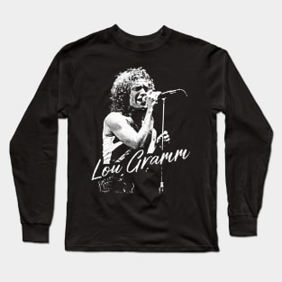 Lou Gramm // Retro Fan Art Design Long Sleeve T-Shirt